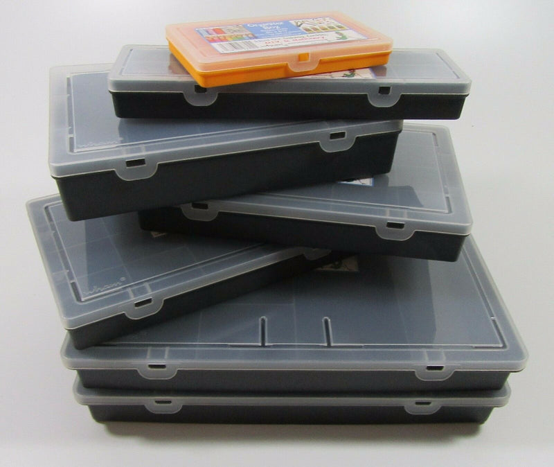 WHAM Plastic Storage Box Case Organiser Assorted Compartments Screw Bits