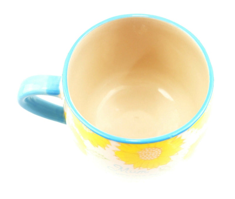 Mum Mummy Mam Day Sunflower You Are My Sunshine Bright Blue Mug Cup Tea Coffee
