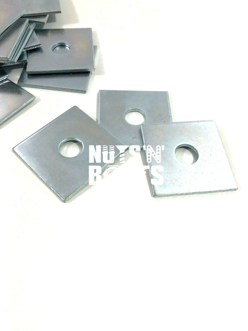 M16 x 50mm x 50mm x 3mm THICK SQUARE PLATE WASHERS ZINC PLATED 16mm x 50 x 50 x3