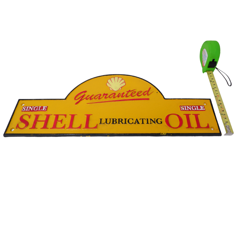 Cast Iron Large Domed Shell Oil Sign Advertising Garage Sign Wall Gate Shop