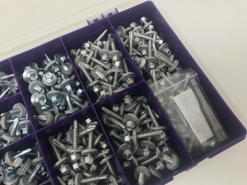 225,Self Drilling Screws Light Section 6.3 x 22 5.5 x 22 32 ASSORTED Kit Box Set