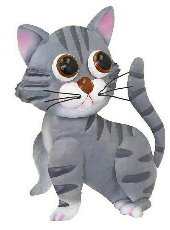 Primus Bobble Buddies Tilly the Tabby Cat Metal Garden Patio Ornament Gift