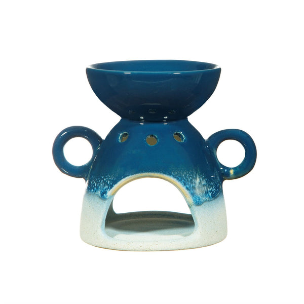 Sass & Belle Mojave Glaze Blue Oil Burner Stoneware Deep Dish Reactive Glaze
