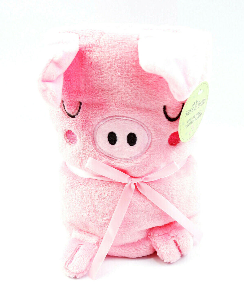Oink The Piglet Pig Farm Baby Blanket Soft & Cute Cuddly Nursery Bed Gift