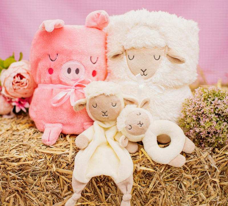 Oink The Piglet Pig Farm Baby Blanket Soft & Cute Cuddly Nursery Bed Gift