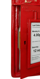 Royal Mail Cast Iron Post Letterbox Front Post Office Red FRONT ONLY with 2 Keys