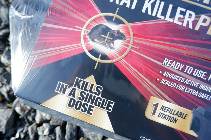Deadfast Mouse Rat Killer Plus Poison, Paste Bait Blocks Pre Baited Station Trap