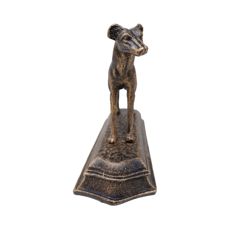 Cast Iron Greyhound Whippet Dog Statue Figure Trophy Fireplace Shelf Ornament