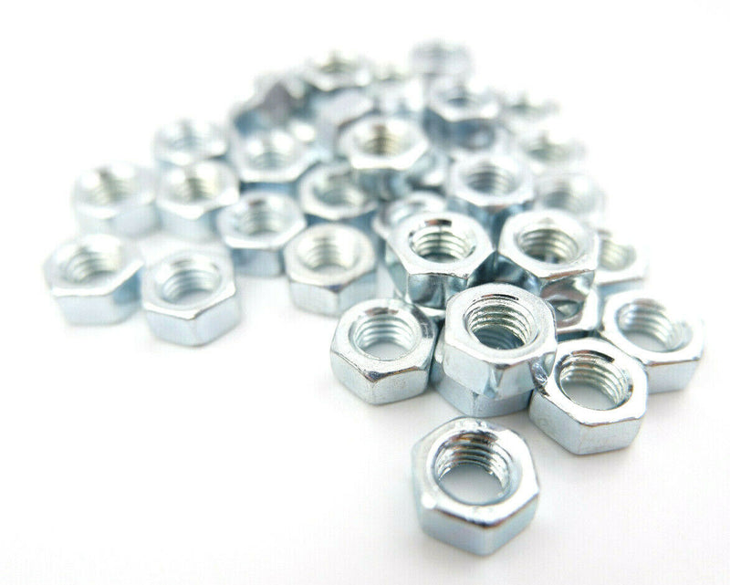 Bright zinc Plated Metric Hexagon Hex Full Nuts DIN 934 M4 M5 M6 M8 M10 M12