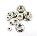 M3 M4 M6 M8 M10 Flanged Nuts Stainless Steel Hex Flange Nut Serrated A2