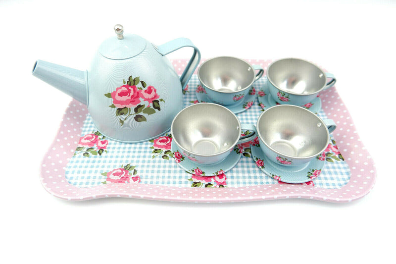 Sass and Belle Children Toy TeaSet Cooking set Kitchen Suitcase Metal Tin