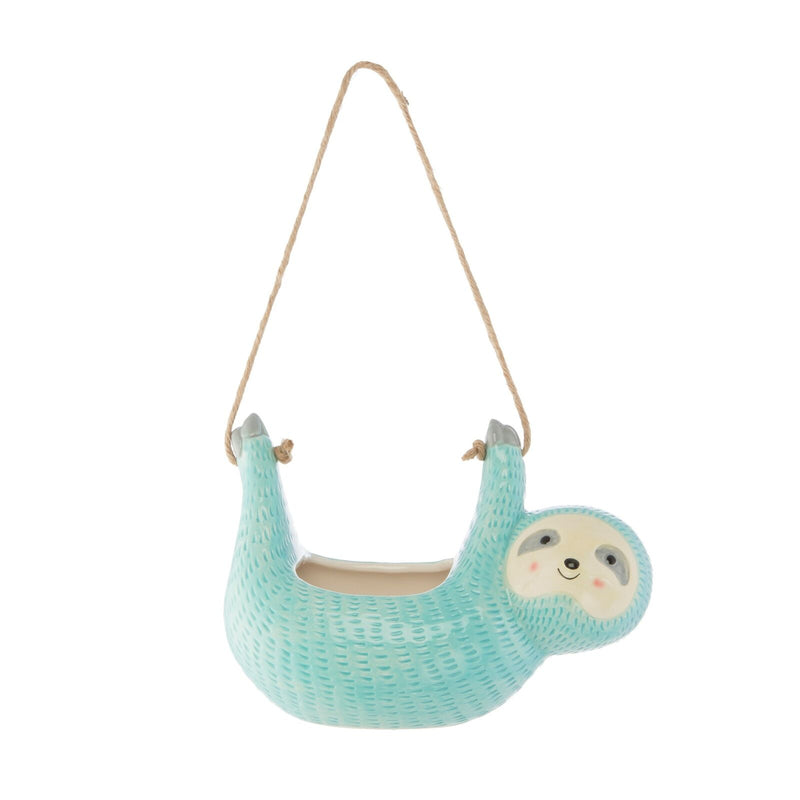 Sass & Belle Seymour Sloth Hanging Planter With String For Hanging