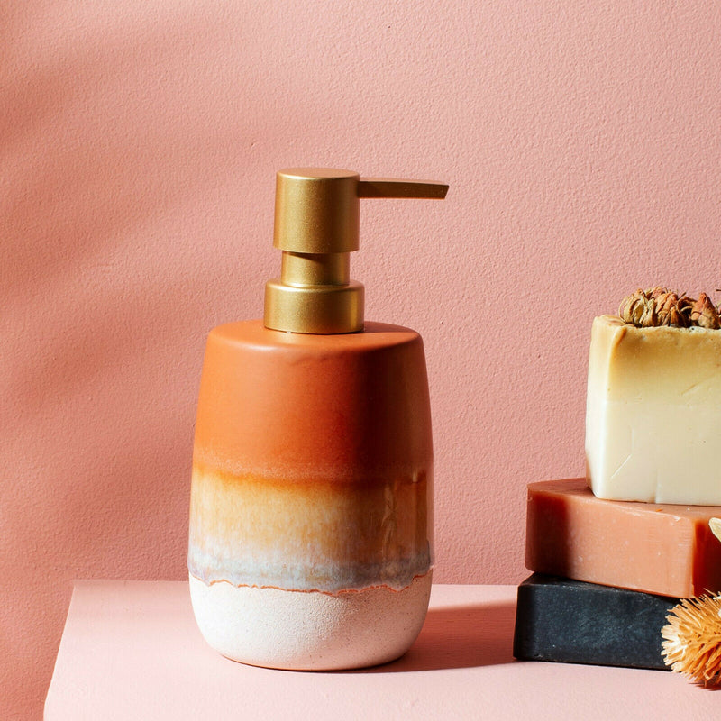 Sass & Belle Mojave Glaze Terracotta Soap Dispenser, Tumbler or Soap Dish
