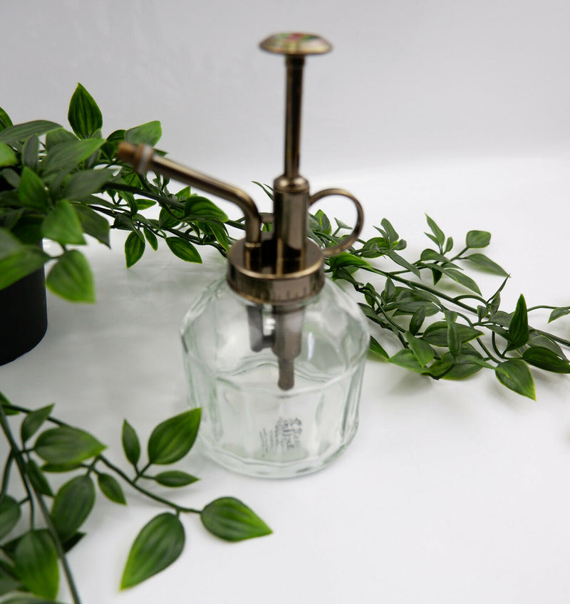Sass & Belle Vintage Glass Botanical Style Plant Mister Water Spray Pot Garden