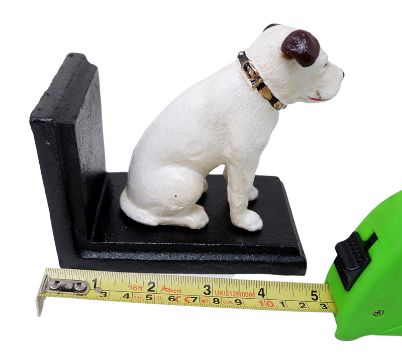 Cast Iron HMV Nipper Dog Bookends Ornament Terrier Figurine Books Cds Vinyls Lps