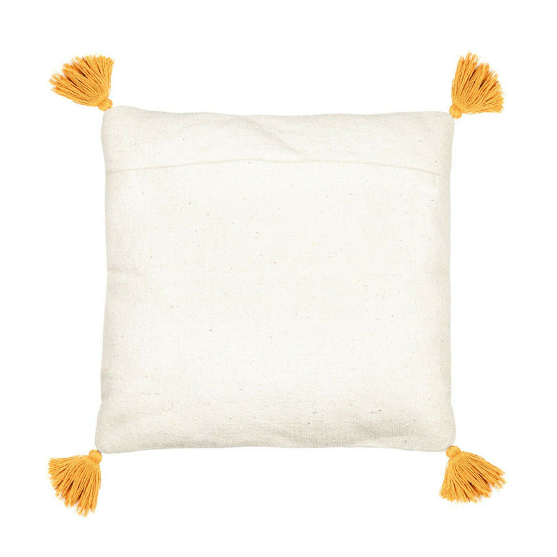 Sass & Belle Scandi Boho Geo Mustard Tassels Cotton Cushion Cover Home Decor