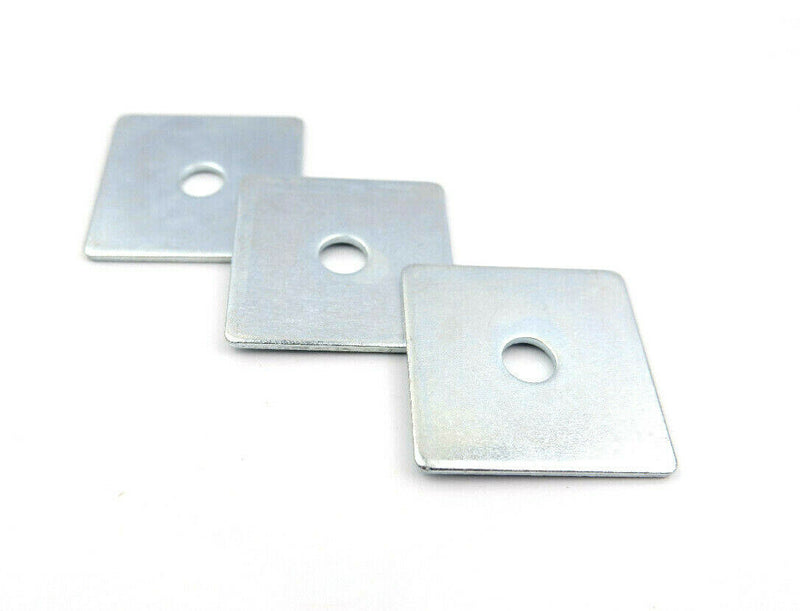 M16 x 50mm x 50mm x 3mm THICK SQUARE PLATE WASHERS ZINC PLATED 16mm x 50 x 50 x3