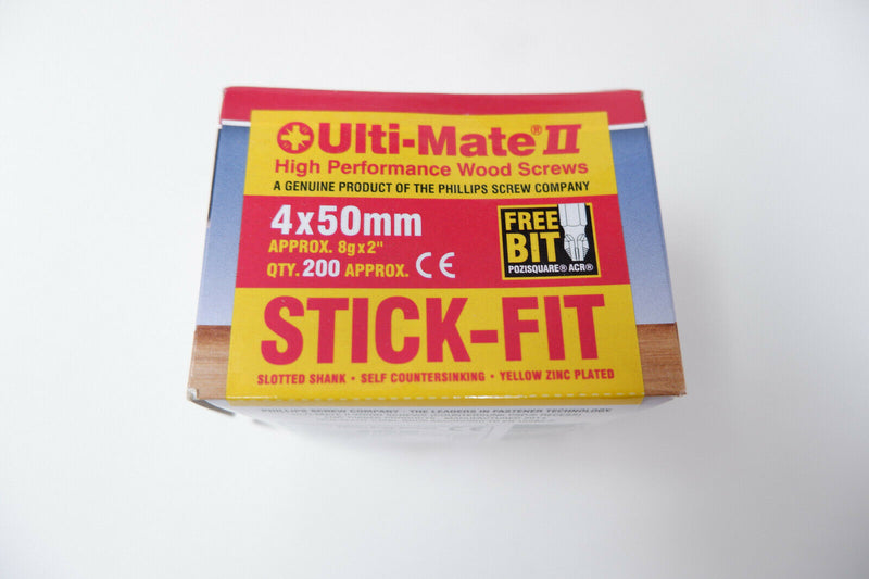 New Ulti-Mate II Stick-Fit Zinc & Yellow Plated Screw Assortment 1000 Pack, DIY