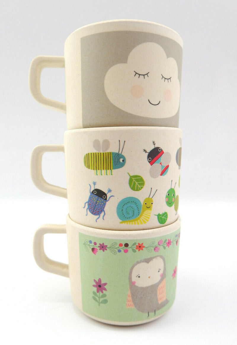 Eco Friendly Bamboo Composite Kids Cold Hot Drink Mug Cup Boys Girls Tableware