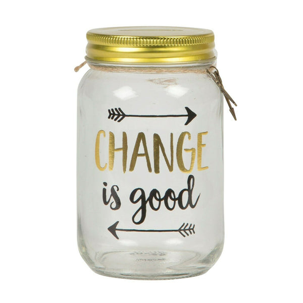 Sass & Belle {Change Is Good} Jar Money Box Savings Piggy Bank Gift Present