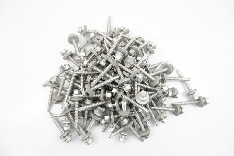 (Pack OF 100) 5.5 x 43mm Tech Screws for Roofing & Cladding Self Drill Tek Screw