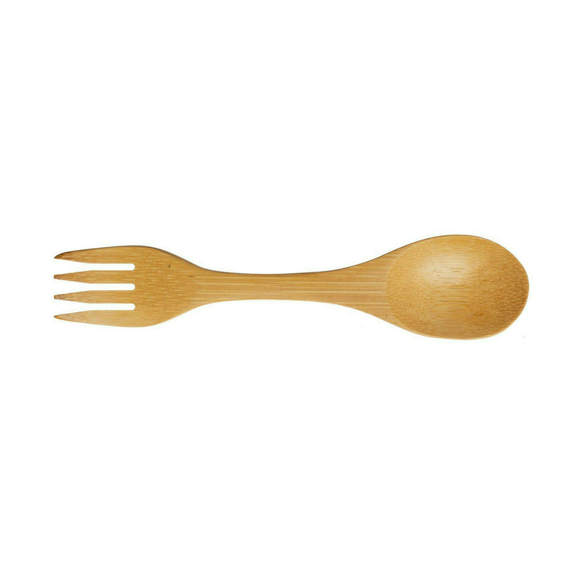Sass and Belle Bamboo Splayed Spoon Fork Combo Camping Lunch Picnic
