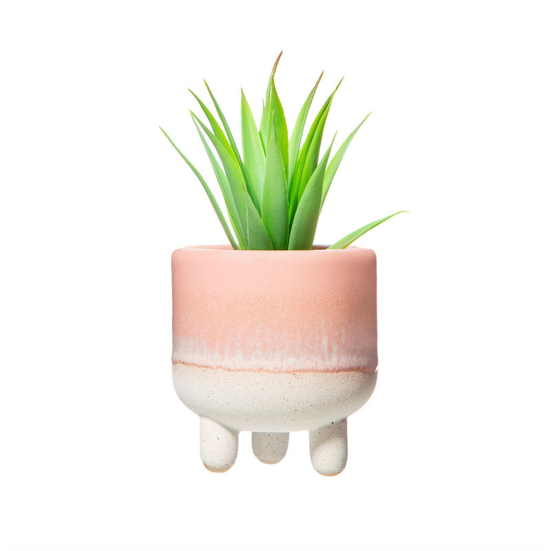 Sass& Belle Ombre Dip Mojave Glaze Ceramic Mini Plant Pot On Legs House Planter