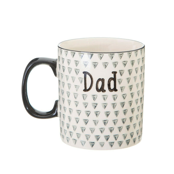 Sass & Belle Dad Geometric Monochrome Ceramic Gift Boxed Mug Father