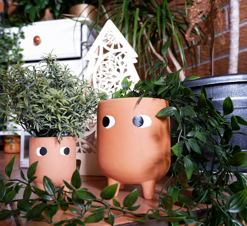 Sass & Belle Leggy Terracotta Planter & Little Leggy Terracotta Planter Set Gift