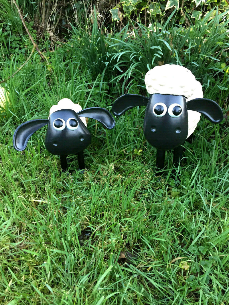 Primus Metal Shaun The Sheep AND Timmy The Sheep Garden Ornament Set Gift Idea