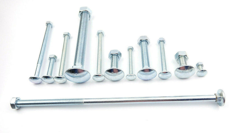 M6 Cup Square Coach Carriage Wood Bolts Bulk Deal 300Piece with Nuts and Washers