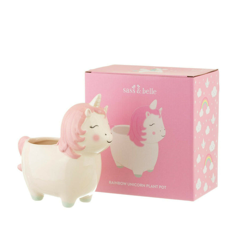 Sass & Belle Ceramic Unicorn Planter Indoor Plant Pot Vase Home Decor Window