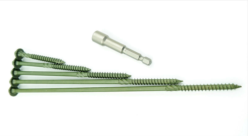Spectre Landscape Screws Timber Sleeper Decking Fencing Fixing Hex Head 50 Pack