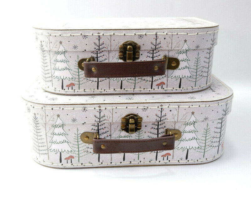 Sass and Belle Suitcase Christmas Scene Winter Forest Folk Reindeer Style kid