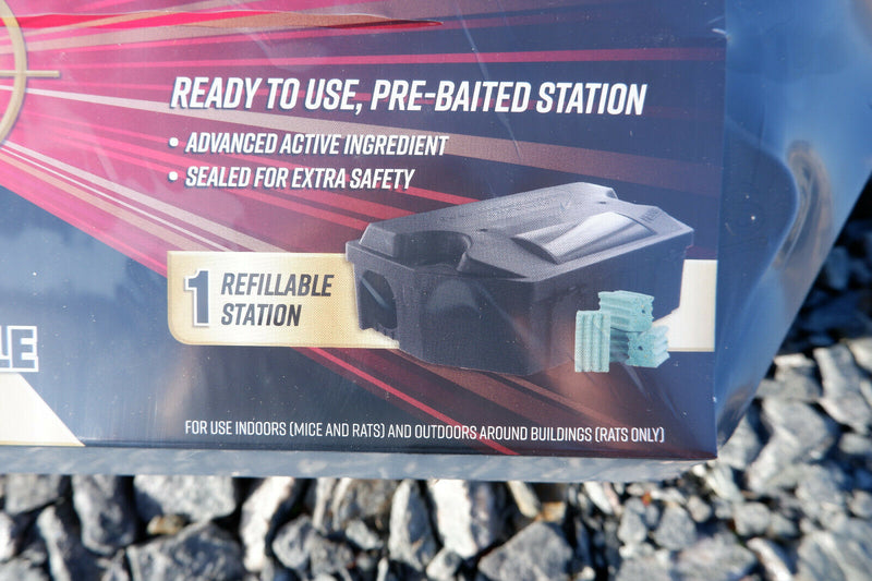 Deadfast Mouse Rat Killer Plus Poison, Paste Bait Blocks Pre Baited Station Trap