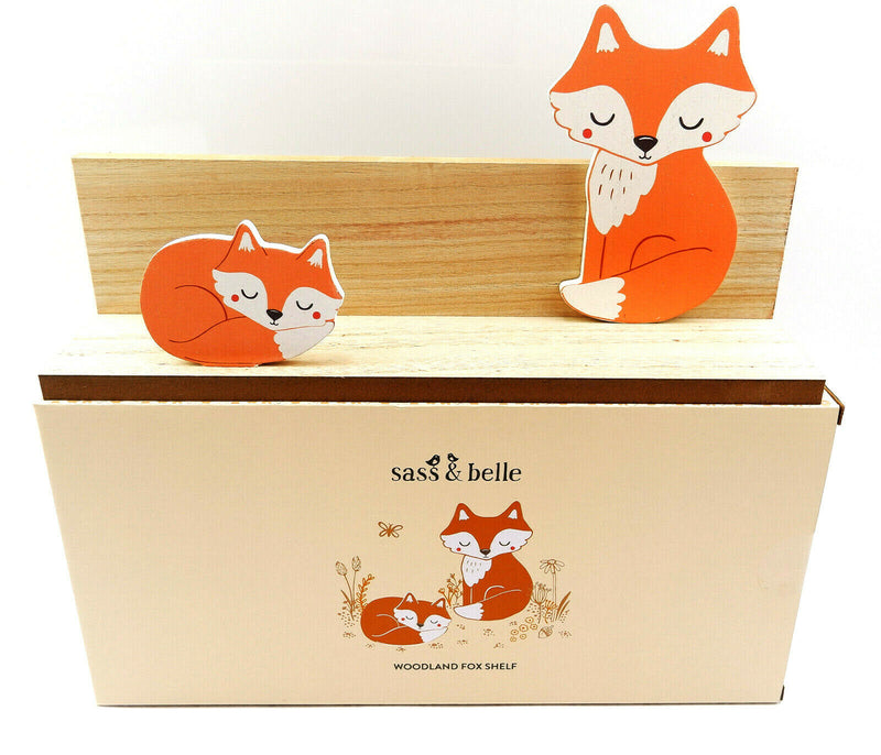 Sass and Belle Woodland Friends Fox Shelf - Childrens Bedroom Decoration Storage