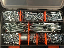 M8 grade 8.8 Nuts and bolts and penny washer assortment box kit set assorted