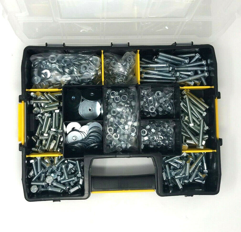 945 Piece GRADE 8.8 M8 8mm Stanley Box ZINC NUTS BOLTS AND WASHER ASSORTMENT KIT