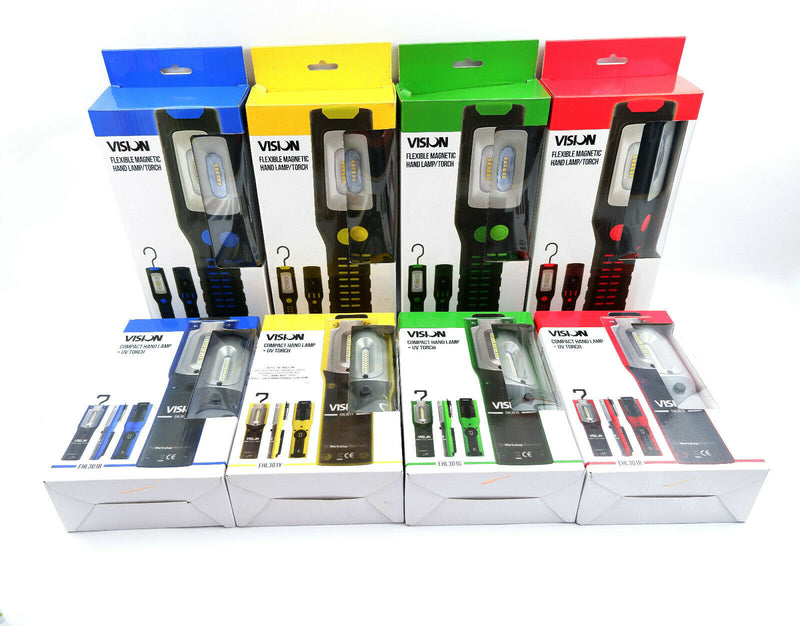 Vision Flexible Magnetic Rechargable Compact Hand Lamp and UV Torch USB Charger