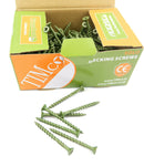 TIMco GREEN DECKING SCREWS 4.5 x 50mm COATED POZI COUNTERSUNK CSK EXTERIOR PZ2