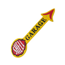 Cast Iron Shell Arrow Fuel Sign Plaque Wall Garage Petrol Shop Workshop Garage