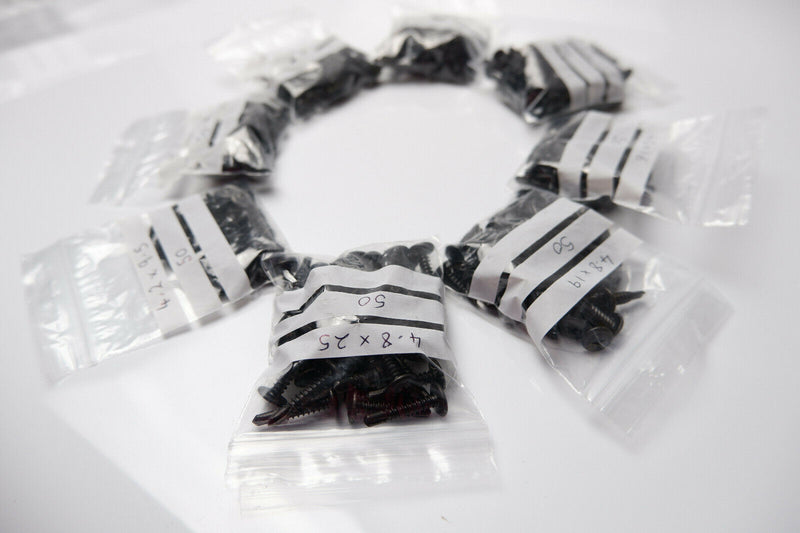 BLACK SELF DRILLING CAR INTERIOR PANEL SCREWS - SELF TAPPING ZINC