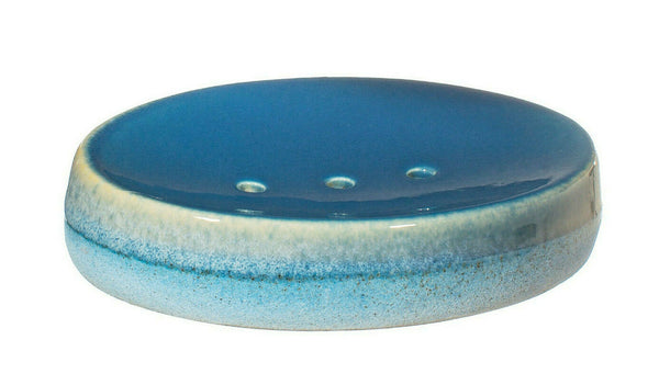 Sass & Belle Mojave Glaze Blue Soap Dish Bathroom Kitchen Shower