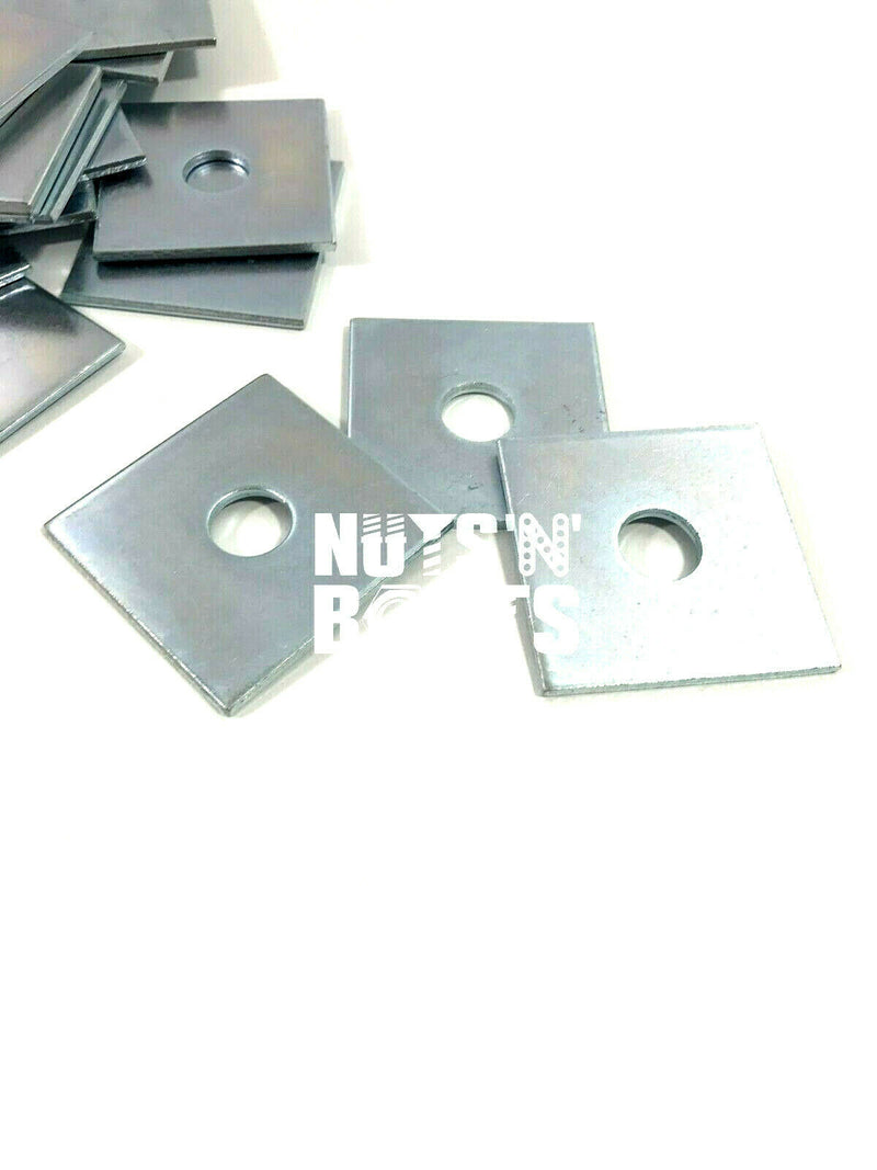 M12 x 40mm x 40mm x 3mm THICK SQUARE PLATE WASHERS ZINC PLATE M12mm x 40 x 40 x3