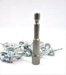6.3 x 22mm TEK STITCHING ROOFING SELF DRILL SCREWS HEX HEAD + 16mm WASHER + BIT