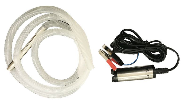 12V FUEL WATER DIESEL TRANSFER PUMP/FILTER SUBMERSIBLE PORTABLE CLIP ON BATTERY