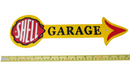 Cast Iron Shell Arrow Fuel Sign Plaque Wall Garage Petrol Shop Workshop Garage