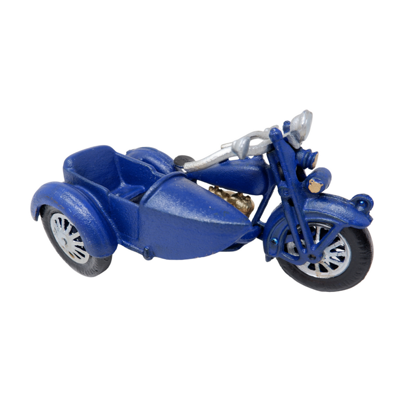 Cast Iron Michelin Man On Motorbike & Sidecar Statue Mascot Figure Bike Figurine