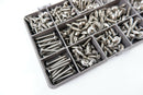 Box of 325 Assorted Flange Pozi Pan Self Tapping Screws. A2-70 Stainless Steel