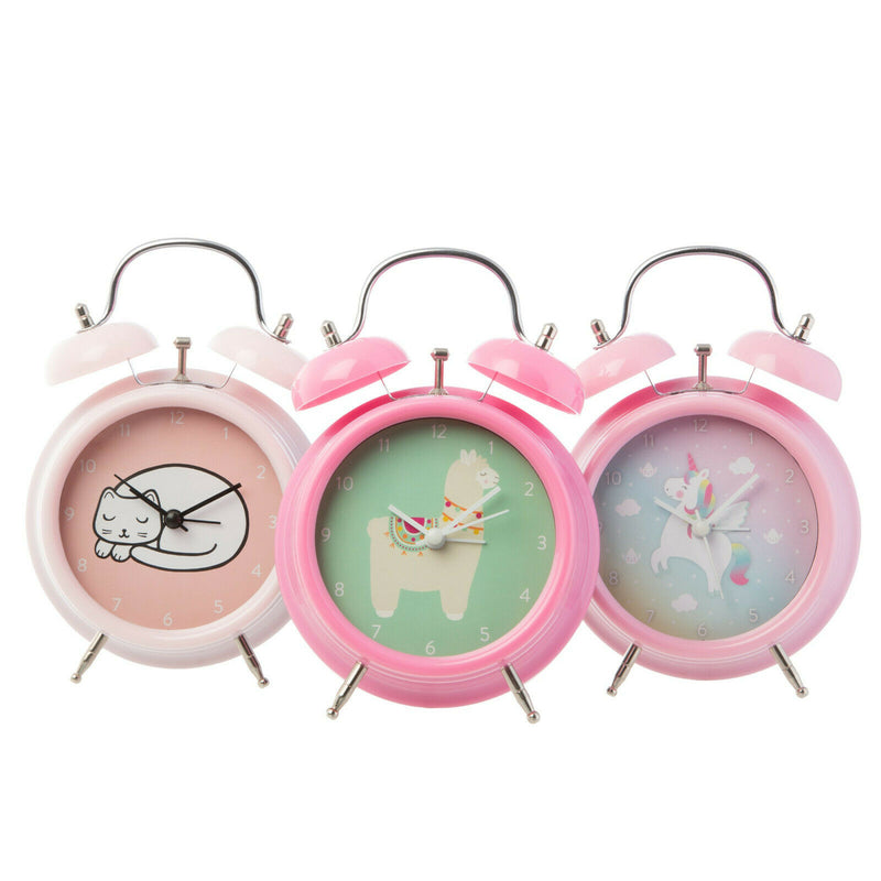 Alarm Clock for kids Bedroom, Lima Llama Rainbow Unicorn Cutie Cat Sass & Belle